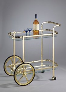 Chariot de service à boissons en verre: chariot élégant et polyvalent pour la présentation des boissons - Product Image 2