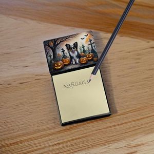 Papillon Spooky Halloween Porte-notes autocollantes Accessoires de bureau auto-adhésifs Distributeur rechargeable Bloc-notes vierges Fournitures de vacances - Product Image 2