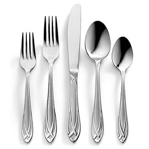 Juego de Cubiertos de Metal Estilo Francés con Mangos de Bronce, Juego de Cubiertos Vintage de 5 Piezas, Diseños Personalizables, Aptos para Contacto con Alimentos - Product Image 3