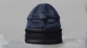 High Quality Winter Camouflage Pattern Custom Plush Unisex <b>Beanie</b> <b>Hat</b> 100% Acrylic Warm Knitted Custom Logo - Product Image 3