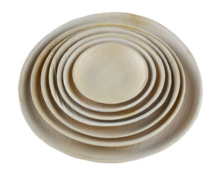 Palm Leaf Serving <b>Plate</b> Solid Color Minimalist Eco-Friendly Biodegradable <b>Disposable</b> Party Engraving Stand Dishes <b>Plates</b> 18 cm - Product Image 5