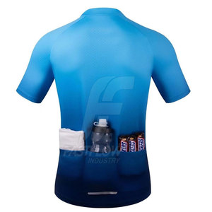 Maillot de cyclisme respirant et écologique à manches courtes, couleur personnalisée, séchage rapide, léger, vêtements de sport pour la cyclisme d'équipe - Product Image 2