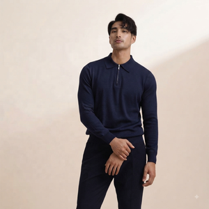 Pull-over en tricot doux 100 % coton pour homme, avec logo personnalisé, style Terry, vente en gros de haute qualité, 100 % coton uni - Product Image 2