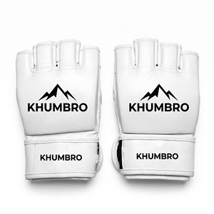 Gants de combat MMA KHUMBRO professionnels à doigts ouverts pour l'entraînement, le sparring et le grappling, en cuir PU avec fermeture auto-agrippante - Product Image 5