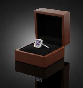 Bague de fiançailles en améthyste naturelle taille ovale double halo, en argent sterling 925, cadeau de luxe chrétien pour elle, idéale pour les mariages et les fêtes - Product Image 5