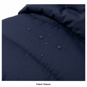 Men's Orange Navy Color Block Puffer Jacket Windproof Zipper Stand Collar Sporty <b>Winter</b> <b>Coat</b> Regular Fit <b>Thick</b> Polyester Wadding - Product Image 2