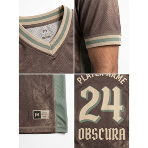 Maglia da Calcio Personalizzata da Uomo Anni '90 Effetto Acido Blokecore con Nome Squadra Numero Manica Corta Americana Sublimata in Mesh OEM <span class=keywords><strong>OBSCURA</strong></span> - Product Image 4