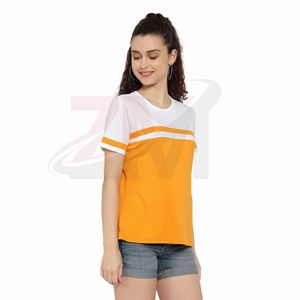 เสื้อยืดแขนสั้นคุณภาพสูงสำหรับผู้หญิง ลายตัวอักษร คอลเลคชั่นฤดูร้อน ระบายอากาศได้ดี ทรงหลวม ผ้าเจอร์ซีย์คอตตอน 100% - Product Image 4