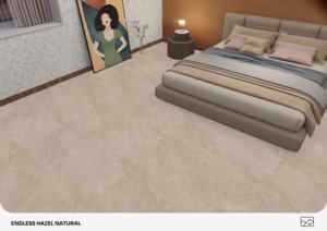 กระเบื้องพอร์ซเลนผิวซาตินหรูหรา ขนาด 600x1200 มม. กระเบื้องปูพื้นและผนังขนาดใหญ่ สำหรับตกแต่งภายในบ้านและสำนักงานระดับพรีเมียม - Product Image 2