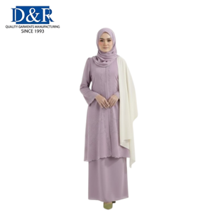 Robe musulmane en popeline de coton OEM malaisienne pour femmes, chemise Abaya, vêtements islamiques, Kaftan, vente en gros, mode décontractée, Hijab - Product Image 6
