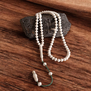 Tasbih Misbaha musulman en os de chameau et de buffle véritable, 99 perles de prière islamiques - Product Image 2