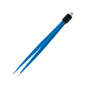 Pinces bipolaires chirurgicales bleues réutilisables 16 cm pour salle d'opération, certifiées CE, classe I, instrument manuel - Product Image 1