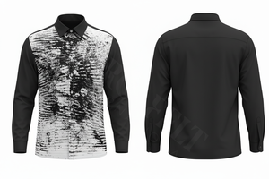 Camisa de Vestir de Manga Larga con Diseño Abstracto Personalizado para Oficina y Trabajo, Camisas Casuales Elegantes con Diseño Gráfico Moderno - Product Image 3