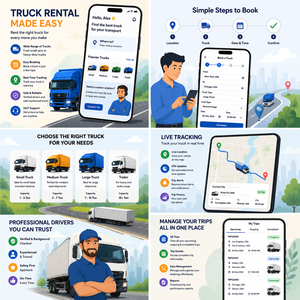 Application mobile de location de camions intelligents : réservation de flotte, suivi GPS, compatible Android, iOS, Web et Cloud - Product Image 3