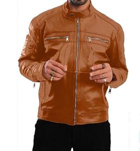 Veste de motard réversible en cuir véritable de haute qualité, élégante, personnalisée pour homme, imperméable, tendance, mode hiver, logo personnalisé OEM - Product Image 1