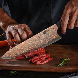 Juego de Cuchillos de Cocina de Acero al Carbono Damasco Japonés, Estilo Moderno, con Mango de Resina y Madera - Product Image 3