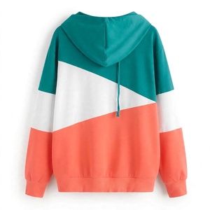 Women Colour block <b>Hoodie</b> Casual Long Sleeve Drawstring Pullover Sweatshirt <b>Cute</b> Oversized Hooded Top Street wear Apparel Daily - Product Image 2