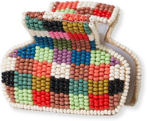 Pinzas de Pelo con Cuentas de Diseño Simple y Vintage, Pinza de Pelo Decorativa con Cuentas de Plástico Bordadas para Uso Diario y Fiestas - Product Image 3