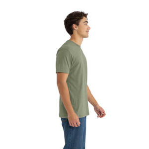 สำหรับเครื่องแต่งกายระดับ unisex เสื้อยืดผ้าฝ้าย100% CVC พร้อมโลโก้ที่กำหนดเองเปล่าสำหรับการสั่งซื้อจำนวนมาก-ระบายอากาศและเป็นมิตรกับสิ่งแวดล้อม - Product Image 6