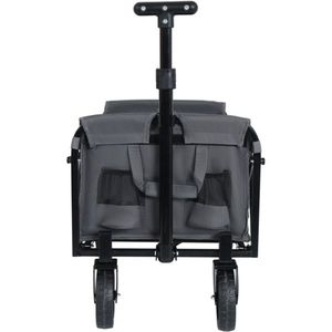 Carrito Utilitario de Doble Capa, 100% Más Espacio, Capacidad de 225 lb, Carrito de Camping para Compras, Deportes, Jardinería y Pesca - Product Image 2