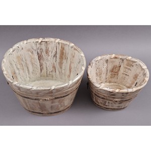 Juego hecho a mano de 2 macetas de madera con diseño de cubo hechas en la India para regalar hermosas macetas y macetas - Product Image 3