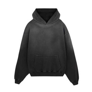 <b>Mens</b> Acid Wash Zipper 100% Cotton Retro Style Oversized Fit Drop Shoulder Streetwear Essentials <b>Hoodies</b> - Product Image 3