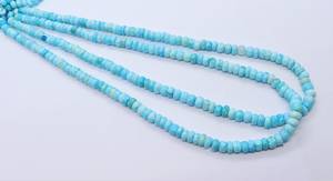 ลูกปัดโอปอลสีน้ำเงินธรรมชาติทรงรอนเดลล์เรียบขนาด 5.5-6 มม. ลูกปัดพลอยโอปอลสีฟ้า 16 นิ้ว ร้อยเป็นเส้น โอปอลสีน้ำเงินธรรมดาทรงรอนเดลล์ - Product Image 6