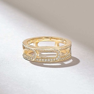 14K Yellow Gold Eternity Band <b>Ring</b> with Claw & Pave <b>Set</b> Lab Grown Diamonds for Anniversary Bridal Wedding Party - Product Image 3