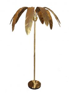 Brass Palm Tree <b>Table</b> Lamp Gold Plated Contemporary Design Decorative <b>Light</b> for Living Room - Product Image 4