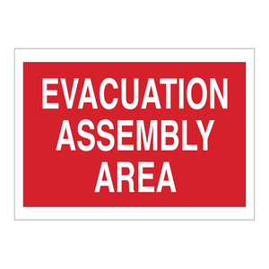 Señalización de Área de Evacuación Brady - Tablero de Advertencia Reflectante de PVC para Sitios de Emergencia en Interiores y Exteriores - Product Image 1