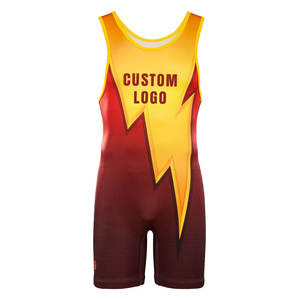High Quality Custom Sublimation & Digital Printing Breathable Polyester Wrestling Singlets <b>Adjustable</b> <b>Strap</b>-Customizable Designs - Product Image 4
