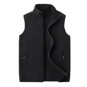Gilet sans manches en polaire coupe ajustée à col en V, coupe-vent et écologique, personnalisable avec logo OEM pour hommes, idéal pour les costumes - Product Image 5