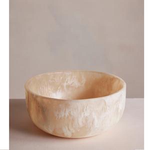 Bol à salade en résine écologique de qualité supérieure, fait main avec texture marbrée et motif tourbillon aquatique, pour usage domestique ou hôtelier - Product Image 4