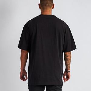 T-shirt homme en coton à manches courtes et col rond, couleur unie, coupe ample décontractée, design vierge, vente chaude - Product Image 4