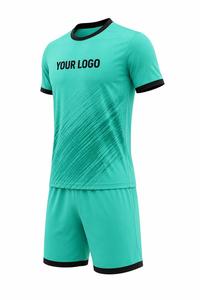 Ensemble de maillots de football unisexe, col en V, manches courtes, impression par sublimation, respirant, anti-transpiration, polyester, coupe athlétique - Product Image 2