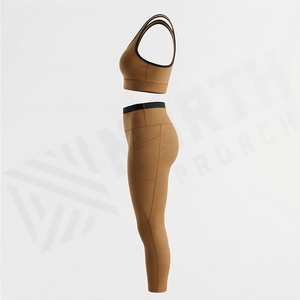 Ensemble de yoga pour femmes, vêtements de sport respirants pour la gym, tenue de fitness, vêtements de sport athlétiques, équipement d'exercice et de jogging - Product Image 3