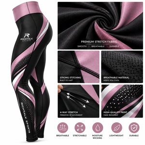 Leggings de sport pour femmes, dernière conception, durables, sublimation, taille haute, longueur intégrale, style sport, Spandex/Polyester, vente en gros, faible MOQ - Product Image 6