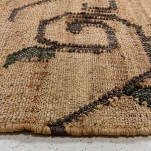 <b>Natural</b> Jute Blend Eco Friendly <b>Hand</b> Tufted Abstract Design Modern Style Jute Area Rug with Fringed Borders - Product Image 2