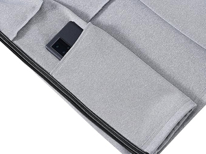 Conjunto Deportivo para Hombre, Color Gris, Cierre Completo, Poliéster, Estilo Deportivo, Cuello Alto, Pantalones de Manga Larga con Bolsillos Laterales, Corte Regular - Product Image 4