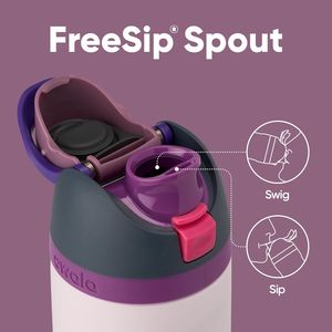 Borraccia FreeSip in Acciaio Inox Isolata Senza BPA con Cannuccia per Sport, Viaggi e Scuola - Product Image 3