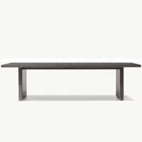 Ensemble de salle à manger d'extérieur en aluminium de la collection Designer, table et chaises de jardin modernes et contemporaines pour villa