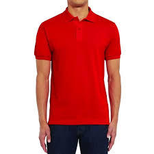 Red Custom Men's Golf <b>Shirt</b> Cotton Knitted Anti-Wrinkle Breathable Pocket Front <b>Half</b> Sleeve Wholesale Embroidered Print Design - Product Image 3
