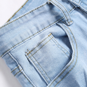 Denim Shorts For Men Summer Fashion Clean Cut Jean Shorts <b>Slim</b> Fit Colored Denim Bottoms Customizable Shorts - Product Image 5