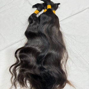 High Quality 100g Boho Braids Human Hair Raw <b>Extensions</b> Human Braiding Hair Bulk No Weft Deep Wave Virgin Hair - Product Image 5