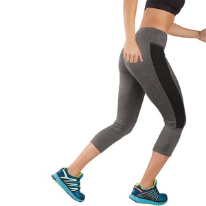 Leggings Capri Deportivos para Mujer, Hechos a Medida, de Poliéster y Elastano, 220g, Color Sólido, Cintura Elástica, para Yoga y Gimnasio - Product Image 3