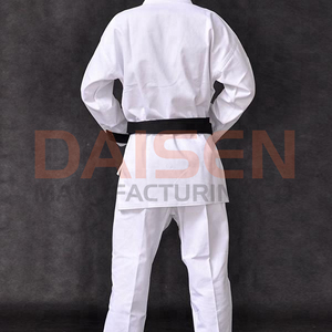 Uniforme de Karate Blanco para Hombre con Cinturón Naranja, Corte Regular, Algodón Resistente, Uniforme de Artes Marciales, Talla Adulto - Product Image 3