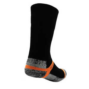 Chaussettes noires pour hommes, en coton épais, respirantes, écologiques, pour la randonnée, les sports de plein air, tricotées, couleur unie, pour adultes, été - Product Image 4