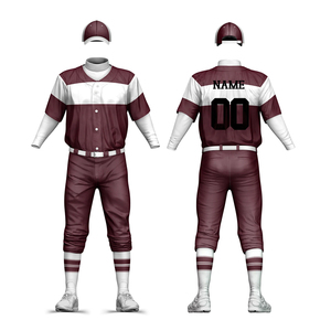 Tenues d'équipe sportive très vendues, tissu de qualité supérieure OEM, finition lisse, coupe confortable, design élégant, uniformes de baseball courts à séchage rapide - Product Image 1