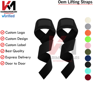 Sangles de levage robustes pour hommes et femmes, support de poignet pour la musculation, soulevé de terre, haltérophilie, fournisseur OEM - Product Image 2