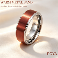 Bague en carbure de tungstène argenté avec incrustation centrale rouge sablée, alliance étagée de 8 mm pour femmes et hommes, bijoux tendance en gros